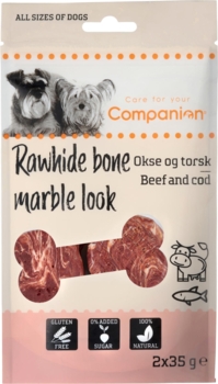 Companion marble look lollipop - oksekød & torsk