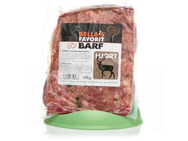 Bella's Favorit Barf 500g Hjort