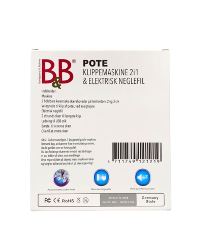 B&B Pote klippemaskine 2i1
