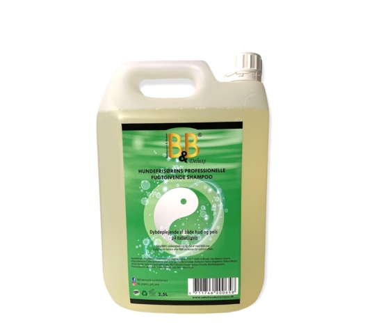 B&B Hundefrisørens Professionelle fugtgivende shampoo - Flere størrelser