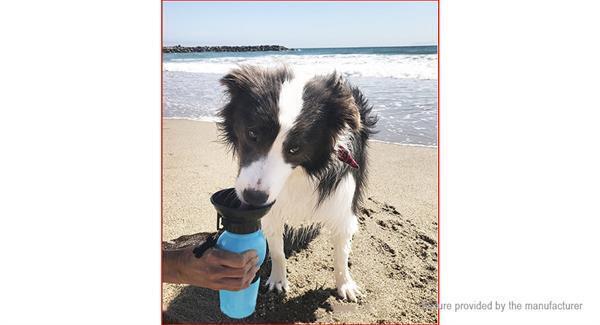 Drikkeflaske med skål - blå eller pink