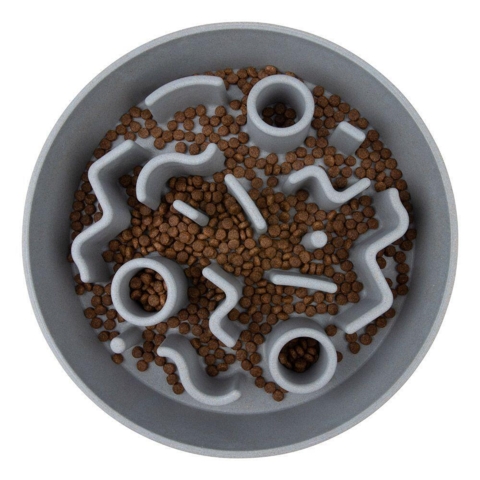 District 70 BAMBOO Slow Feeder - Støvet blå