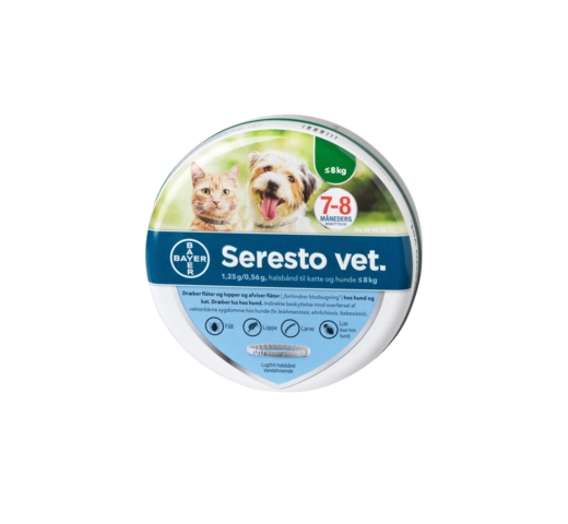 Seresto VET flåt- og loppehalsbånd til kat/hund under 8 kg