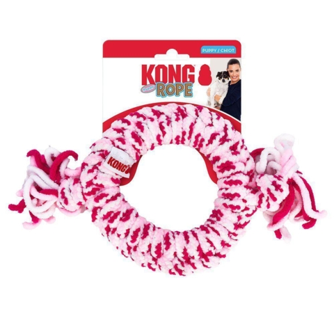 Kong Puppy Rope Ring - pink