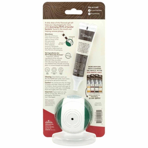 KONG TropiClean Teeth Cleaning Gel & Dental Ball - L +25 kg