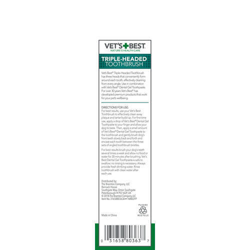 Vet's Best - 3 delt tandbørste