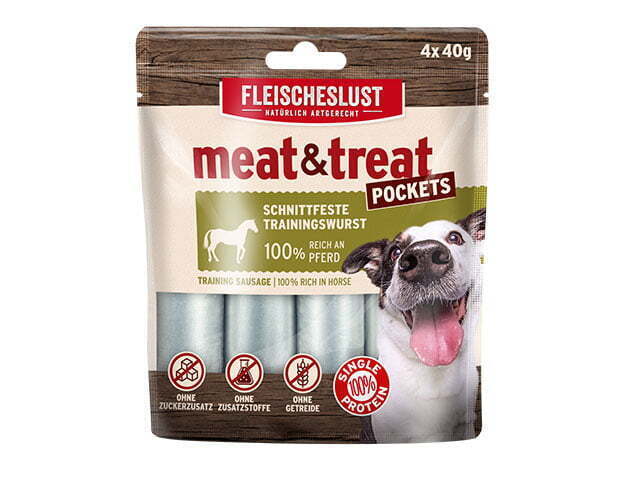 Meat & treat pocket hest 4x40g