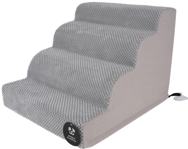 PB Soft Rund Hundetrappe - grå (UDSOLGT)