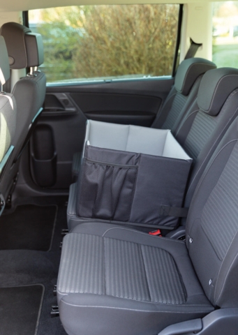 Bilsæde sammenfoldelig med fast kant