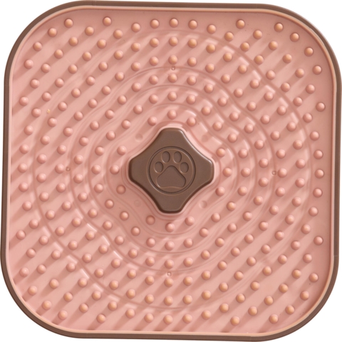 Companion TPR slikkeplade - lys pink 18x18cm