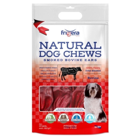Frigera Natural Dog Chews Okseører Røget 10 stk