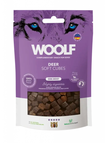 WOOLF Soft Cubes - deer (monoprotein) 