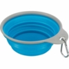 Foldbar hundeskål med karabinhage & fast kant